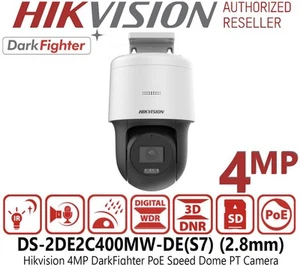 Hikvision IP mini PT dome surveillance camera DS-2DE2C400MW-DE-FO-S7, 4MP, 30M - Picture 1 of 2