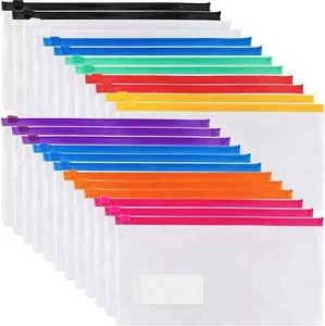 24pcs Poly Zip Envelope,Plastic Envelope,Reusable Envelopes, 9 x 4.7 Inches, ... - Picture 1 of 7