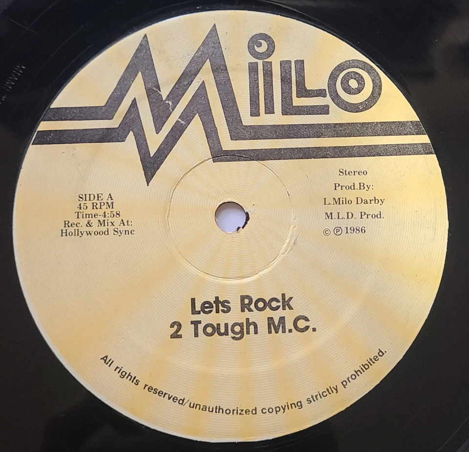 2 Tough MC-Let's Rock 12” Miami Electro Rap Bass - Image 1 of 1