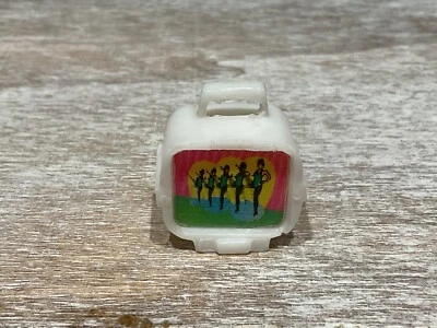 Lundby Vintage Mini Lenticular Television TV Set Dollhouse Miniature White Foto 1 de 4