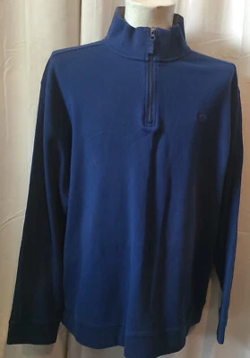 Hombre Southern Tide Sudadera Cremallera Parcial XXl - 2XL - Azul - 100% Algodón Foto 1 de 4