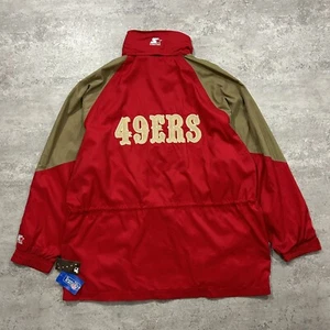 DEADSTOCK VTG 90s NFL SAN FRANCISCO 49ERS STARTER JACKET COAT SIZE L - Picture 1 of 8