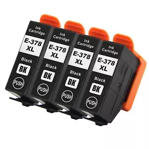 4 Black XL Ink Cartridges for Epson Expression Photo XP-8500, XP-8600, XP-8700 - Picture 1 of 3