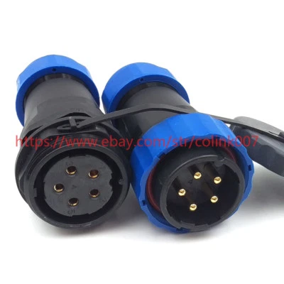 SD28 5pin waterproof connector, Electric Bulkhead Connector Aviation plug socket - Image 1 of 4