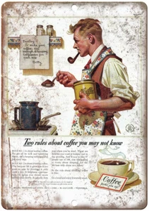 Colombian Coffee Vintage Ad 12" x 9" Reproduction Metal Sign N195 - Picture 1 of 1