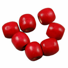 Wooden Red Round Jewellery Making Beads