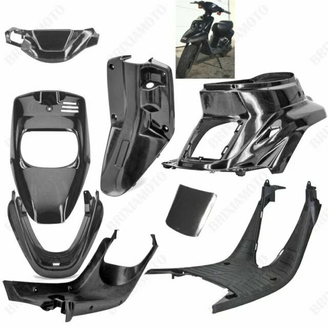 FACO 8SPINEU Kit Carene 8 Pezzi per Yamaha BWs Original '88/'03 - Nero