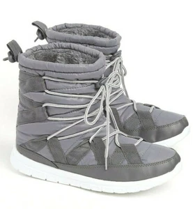Brandneu Rue 21 Damen Schnürstiefel innen Kunstfell Winter/Schnee grau 8 9 Large - Bild 1 von 1