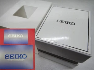 SEIKO Empty White Presentation Watch Gift Box With warranty card booklet Pillow - Bild 1 von 7