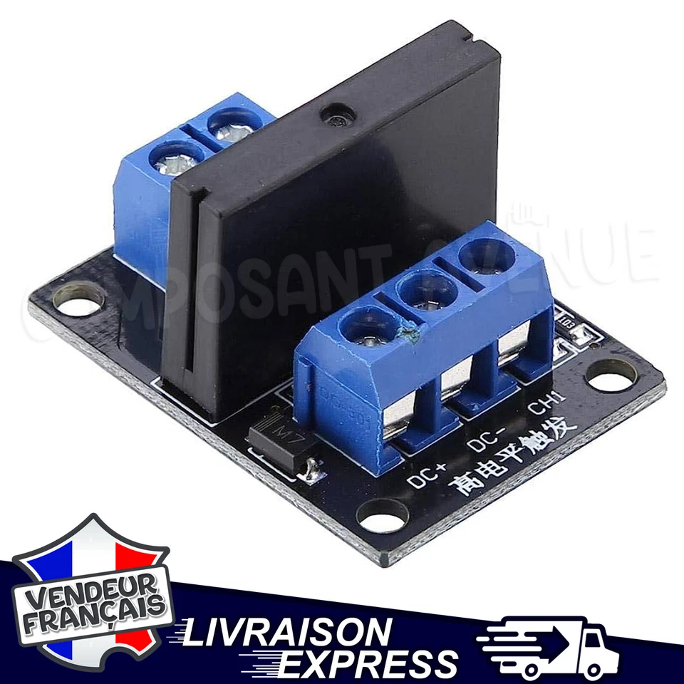 MODULE RELAIS 5V 1 CANAL OPTOCOUPLEURS LOW ARDUINO RASPBERRY [656] - Photo 1/1