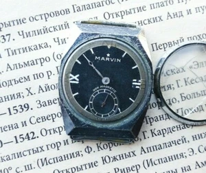 Vintage RARE Marvin military cal.565 Swiss made wristwatch from 1940's 15 jewels - Picture 1 of 12