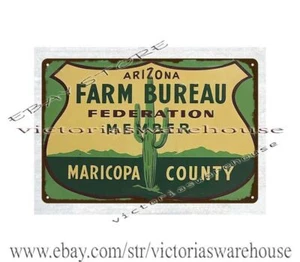 Arizona Farm Bureau Federation Mitglied Metall Blechschild Lounge Wanddeko - Bild 1 von 4