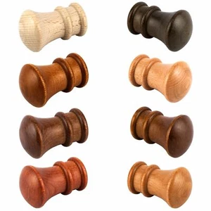 Curtain Pole Wooden Finials 28mm Wood Monako Finials End 2 PCS - Various Colours - Picture 1 of 10