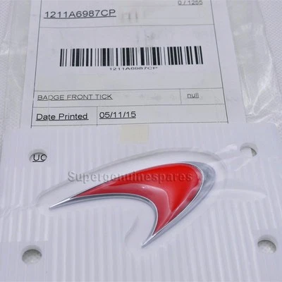 Genuine Mclaren MP4-12C Front Hood Red  Emblem Badge#1211A6987CP Brand New （1PC） Foto 1 de 4