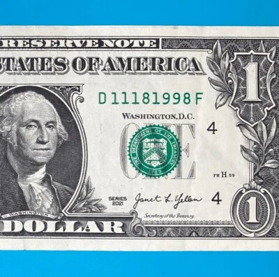November 18, 1998 (D 11181998 F) BIRTHDAY Note $1 One Dollar Bill - Image 1 of 4