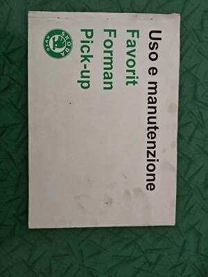 Libretto Uso E Manutenzione Skoda Favorit Forman Pick Up - Immagine 1 di 3