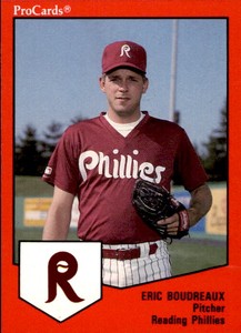 1989 Reading Phillies ProCards #668 Eric Boudreaux Houston Texas Baseball Card