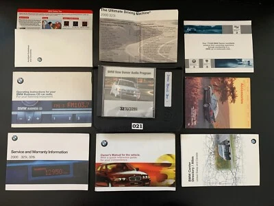 2000 BMW E46 3-Ser 323i 328i Sedan Owners Manuals Operators Books Case Pack #021 - Image 1 of 3