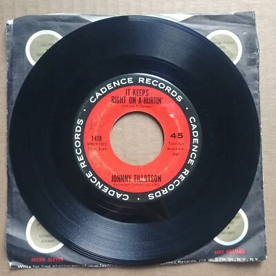 JOHNNY TILLOTSON It Keeps Right On A Hurtin 45 7" POP ROCK Record Vinyl Records Foto 1 de 2