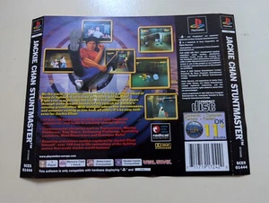 Jackie Chan Stuntmaster - Rear Artwork Inlay - PS1 PlayStation One Black Label - Picture 1 of 2
