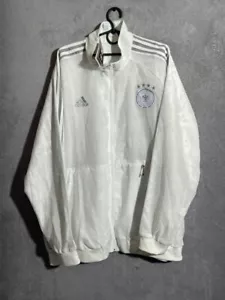 Germany Team Training Football Jacket Reflective White Adidas Mens Size 2XL - Picture 1 of 11