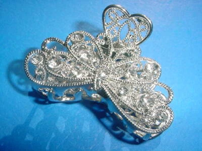 ** Garra de pelo mariposa pedrería blanca boda nupcial ** Foto 1 de 2