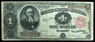 1891 $1 Treasury Note Large Size Fr 351 Very Fine Vf