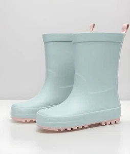 Rainangel Toddlers Big Kids Girl's Waterproof Rubber Rain Boots easy-on handles - Picture 1 of 4