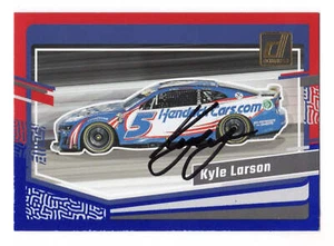 AUTOGRAPHED Kyle Larson 2024 Donruss Racing RED & BLUE PARALLEL (#5 Hendrick Car - Picture 1 of 2