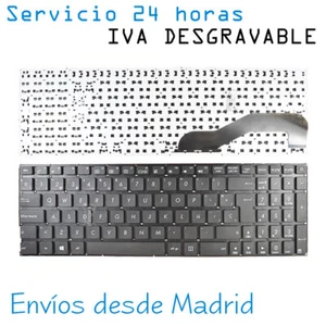 TECLADO PARA PORTATIL ASUS R540 Series EN ESPAÑOL SIN MARCO NEGRO DD_MD repuesto - Imagen 1 de 1