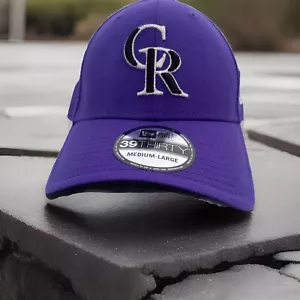 Colorado Rockies 39thirty New Era Hat Fitted Cap Purple M/L Dad Baseball Flexfit - Picture 1 of 4