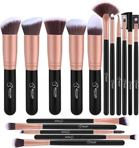 BESTOPE Set Di 16 Pennelli per Il Make-Up Professionali per Il Trucco, Eyeliner, - Foto 1 di 12