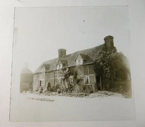 Antike Glas Zauberlaterne Schiebereihe Hütten unmontiert um 1900 - Bild 1 von 3