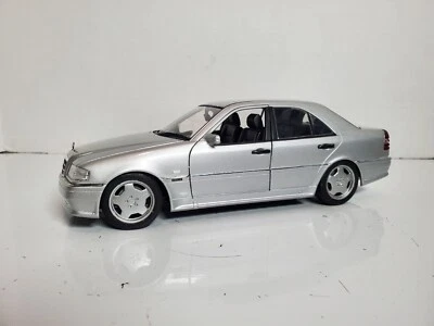 USED Mercedes-Benz W202 C36 AMG Silver Sedan UT Diecast Model 1/18 Scale - Image 1 of 4