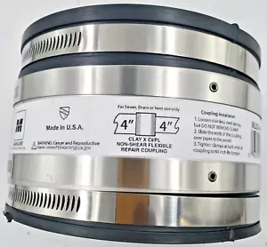 Mainline Uniseal ML02-44 RC Coupling 4 X 4 in. PVC & Cast Iron - Picture 1 of 4
