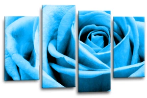Arte de pared floral rosa azul sala de estar enmarcado lienzo dividido cuadro flor 006 - Imagen 1 de 6
