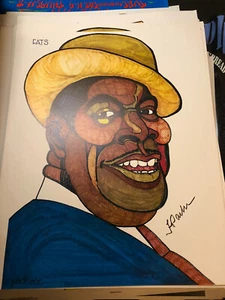 FERDIE PACHECO Fats Domino Artistic PRINT NM+ From the fight doctor - Picture 1 of 1