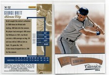 (22) 2014 Panini Classics #52 George Brett KANSAS CITY ROYALS Base Card Lot 22