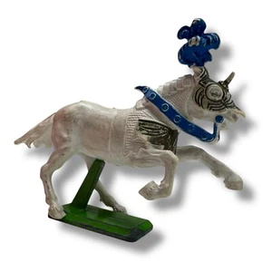 1971 Eritains White Horse Figurine Britains Deetail Medieval Vintage Horse - Picture 1 of 3