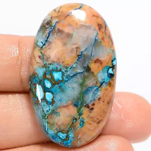 Natural Shattuckite Oval Shape Cabochon Loose Gemstone 48.5 Ct 37X22X6mm X-22068 - Picture 1 of 2