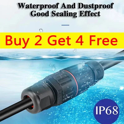 Waterproof Cable Connector Joint Outdoor IP68 Electrical Flex Cable Water Proof - Image 1 of 4