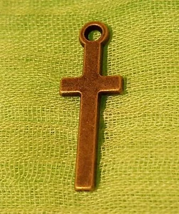 100 Stck. Antik Bronze plattiert Kreuz Anhänger Versand aus USA sofort  - Bild 1 von 5