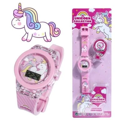 GLOWING WATCH UNICORN HORSE KIDS GIRL LED ELECTRONIC DIGITAL DISPLAY WATCH TOY - image 1 of 4