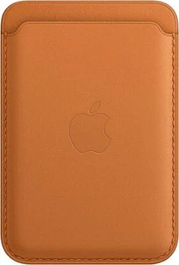Véritable Apple Cuir Magsafe Portefeuille Carte pour IPHONE 12 13 14 & 15 Or - Photo 1 sur 6