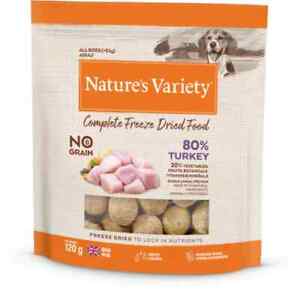 Natures Variety Turkey Complete Freeze Dried Food Grain Free Dog Food 120g x 6