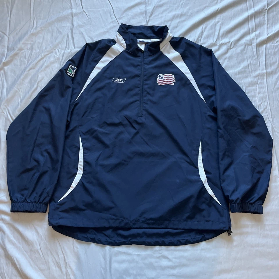 Ветровка тренировочная New England Revolution Reebok | винтажная футбольная XL - Изображение 1 из 4