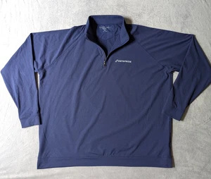 Pullover Holderness & Bourne Westland 1/4 Cremallera Para Hombre 3XL XXXL Azul *LOGO CORPORATIVO - Imagen 1 de 11