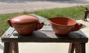 Vintage Mid Century Modern Branchell Color Flyte Melmac ORANGE ZUCKERKÄNNCHEN - Bild 1 von 10
