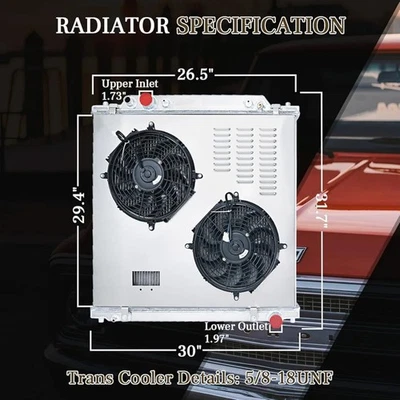 Ford F-250 F-350 Super Duty Excursion 1999-2005 6.8L 7.3L V8 V10 at/MT Radiator  - Image 1 of 4