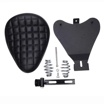 Solo Driver Seat 3" Spring Base Kit Black For Harley Road King Glide For Suzuki Foto 1 de 4